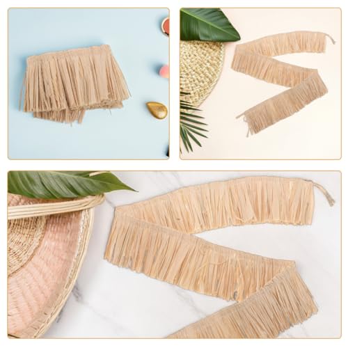 Flecos de rafia natural hechos a mano para manualidades y decoración de verano 4