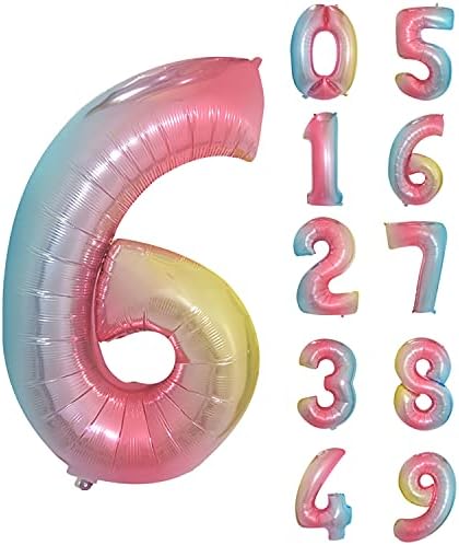 Trimming Shop 32" Large Foil Balloons, Number 8 Balloon, Self Sealing Helium Balloons for Birthday, Wedding, Party Supplies, Decoration, Foil Balloons for Parties, Blue