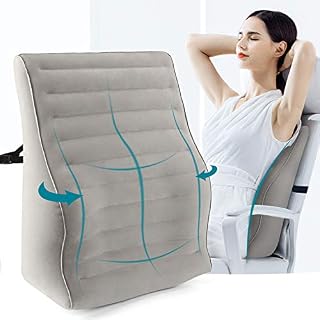 Maliton Inflatable Lumbar Support Pillow - Back Pillow Lumbar Cushion, Adjustable Firmness Chair