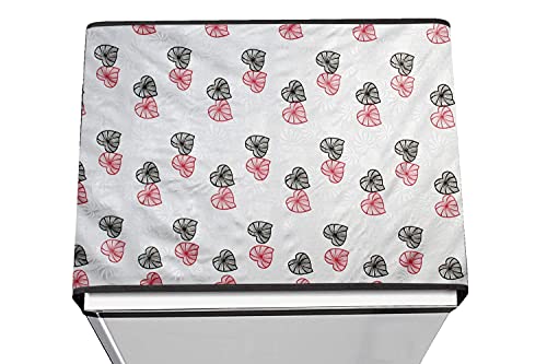 Image of Stylista Refridgerator top Cover Suitable for Samsung RT28C3452CU /HL, 236 Liter Fridge, Dimension (WXD) 65x111 CM, Coralheart Pattern Grey