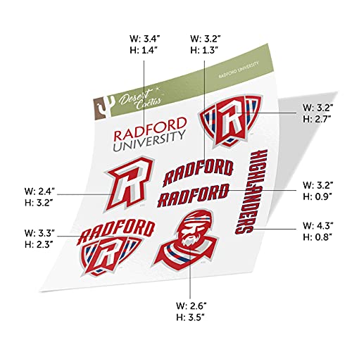 Pegatina de vinilo de Radford University para tapar arañazos en portátil con hoja completa 5
