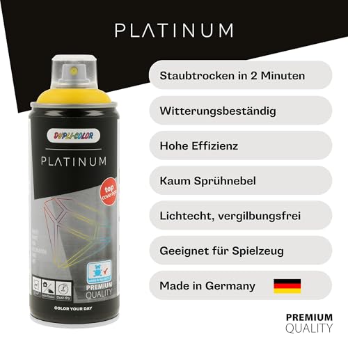 DUPLI-COLOR PLATINUM RAL 1023 verkehrsgelb seidenmatt 400 ml - Sprühfarbe – Ansicht 2