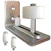 BARN Door Guide Chrome, Stainless Steel, Nickel Color | Adjustable Wall Mount Roller Stay Guide |15 Unique Setup Options | Sits Flush to Floor | White Non-Scratch Wheels | Premium Roller Bearing