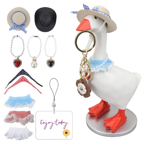 Desk Mini Goose Key Holder 7 inch with 4 set
