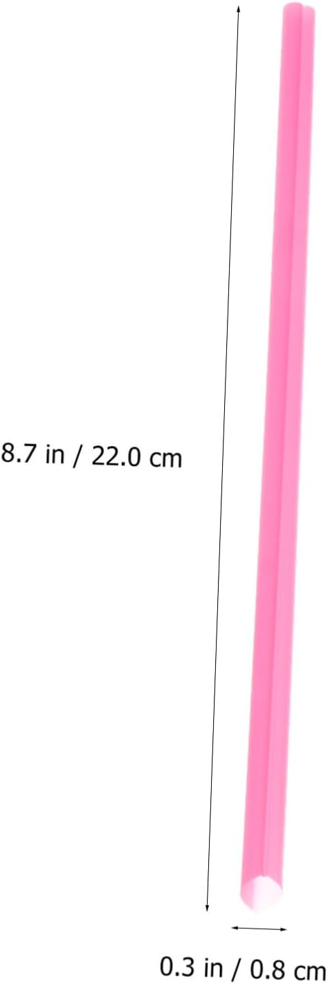 SMASOLO 100pcs Heart Shape Disposable Plastic Straws Individual Wrapped Festival Party Supplies Pink Drinking Straws for Valentine’s Day and Wedding Celebration