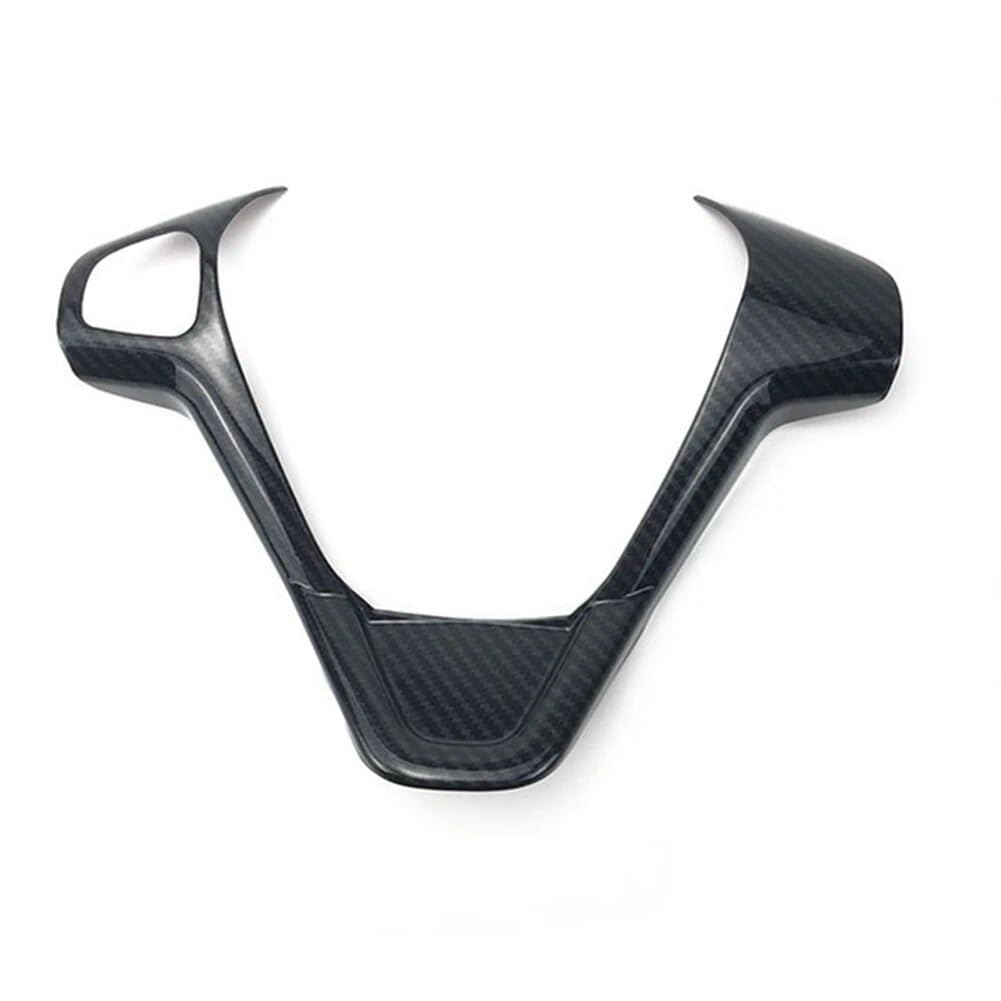 Car Carbon Fiber Steering Wheel Panel Cover Trim Frame Sticker, for Ford, For Fiesta MK7 2009-2017, For Ecosport 2012-2017 Steering Wheel Decal