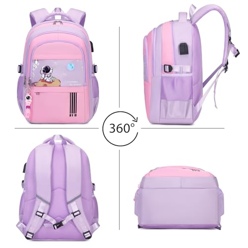 Image of ACESAK Astronaut Backpack for Girls - Girls Backpack with Lunch Bag
