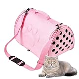 Generico Soft Petr Bag | Pet Outing Pouch with Shoulder Strap, Breathable Puppyr Bag For Travel, Hiking, Outdoor, Airplane, Camping, Commuting, Veterinary & Urban Adventures, Pink, Medium