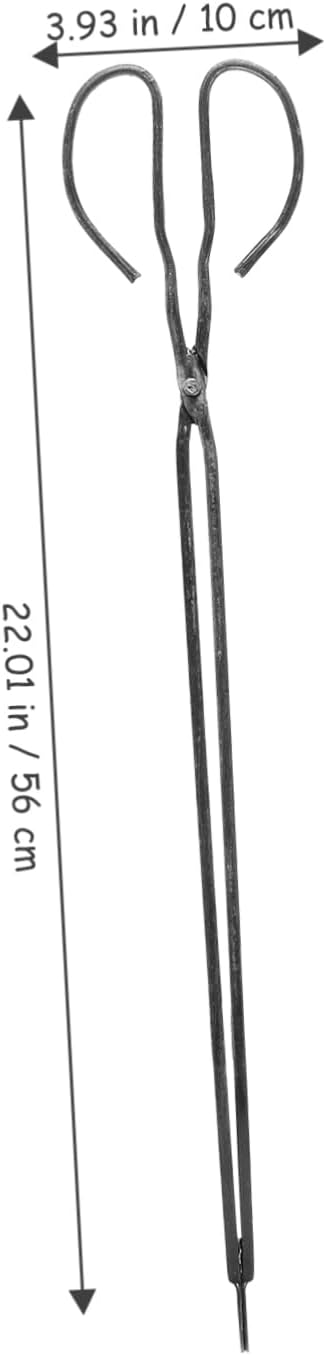 1pc Metal Charcoal Tong Sturdy Firewood Grabber for Outdoor Barbecue - Bbq Clamp for Cooking and Fireplace Use