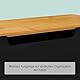 Relaxdays Kabelbox für 2 Steckdosenleisten, Bambusdeckel, Kunststoff, HBT: 13x31x14 cm, Kabel verstecken, schwarz/natur