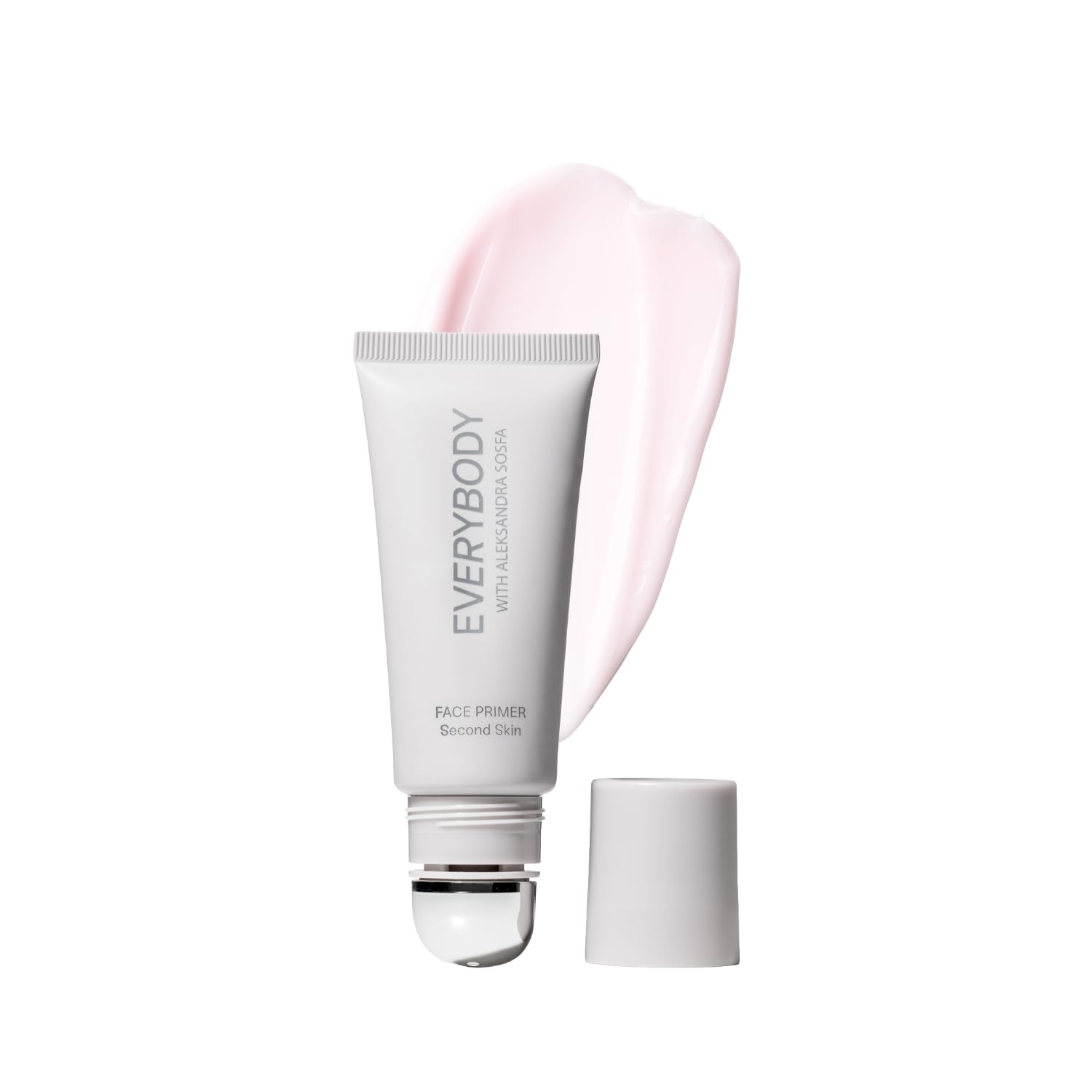 EVERYBODY LONDON x Aleksandra Sosfa Baza do twarzy pod makijaż Second Skin Plumping Face Primer Nawilżająco Wygładzająca z Niacynamidem, Ceramidami i Chłodzącym Aplikatorem 30 ml