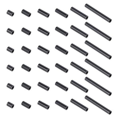 arricraft 36 Pcs 6 Sizes Bugle Tube Beads, Stainless Steel Long Tube Beads