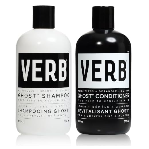 Verb Ghost Shampoo & Conditioner Duo – Vegan Shampoo and Conditioner Set –– Weightless, Anti-Frizz Hydrating Shampoo and Conditioner Promotes Shine and Strength, 12 fl oz