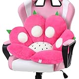 Ditucu Cat Paw Cushion Kawaii Dragon Fruit Chair Cushions 27.5 x 23.6 inch Cute Stuff Seat Pad Comfy Lazy Sofa Office Floor Pillow for Gaming Chairs Room Decor Red