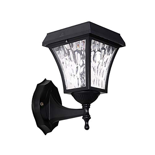 Lampe murale solaire étanche avec batterie 2200 mAh pour éclairage de cour