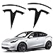 Produktbild Model Y Metall Ersatz 3D Aufkleber Frontkoffer/Heckkoffer Emblem Abdeckung Aufkleber Abzeichen Aufkleber, für Tesla Model Y Emblem Zubehör (Mattschwarz)