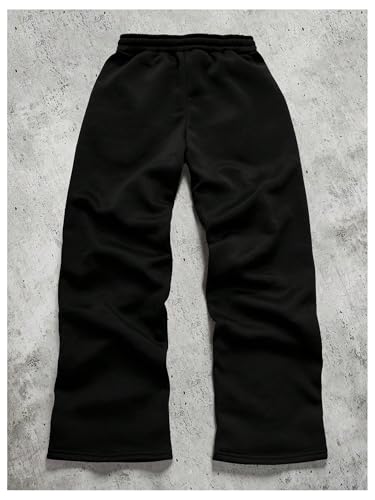 GORGLITTER Men's Baggy Sweatpants Y2k Graphic Drawstring Waist Wide Leg Track Pants with Pockets4