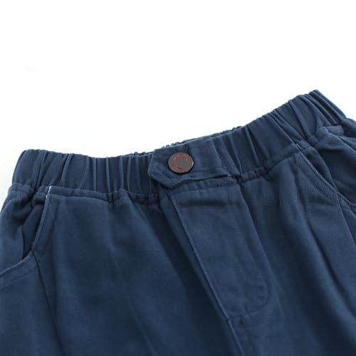 Kids Pants Boys with Solid Color, Boys Slacks Pull on Pants for School3