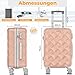 KESSER® Reisekoffer 120L Koffer ABS Hartschalenkoffer mit Zahlenschloss, Kofferwaage & Reisebrieftasche 360° Rollen | Rollkoffer für Business & Reise Trolley mit Teleskopstange & Tragegriff Nude Grey