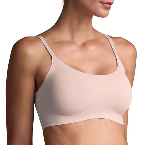EBY Seamless Wireless Support Bralette for Women No-Show Yoga Sports Bra Comfort Adjustable Straps Removable Pads Primrose Medium