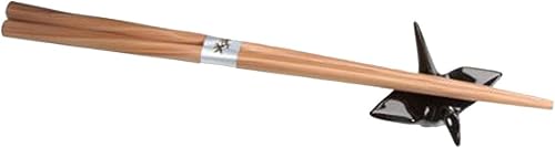 Miniatura 2 de Happy Sales HSCRCRN4BK, juego de 4 soportes para grúa/palillos de porcelana negra