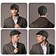 AOOWU Barett Cap Herren, Schiebermütze Barret Flat Cap Schirmmütze, Gatsby Schirmmütze Newsboy Flat Cap Baskenmütze, Kostüm Accessoires für Frühling Herbst Winter