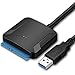 Produktbild AndThere USB 3.0 zu SATA Adapter Kabel USB auf SATA Kabel Konverter für 2,5 3,5 Zoll SSD/HDD Festplatten Laufwerke 2.5"/3.5" SATA HDD SSD Adapter Festplattenadapter Unterstützt UASP SATA I II III
