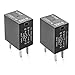 MUQIDA 2PCS Car Air Conditioning Relay, 12VDC 40A 13500114/8385 Multi Purpose Quick Connect AC Relays, High Power 4-Pin Air Conditioning Fan Relay Compatible with Most Vehicles