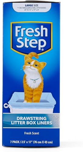 image for Fresh Step Drawstring Large Litter Box Liners | Heavy Duty Liners for 