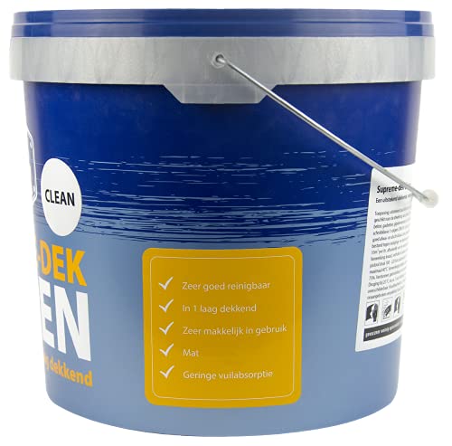 De Muurverffabriek | Muurverf Clean | Wit | Reinigbare muurverf | 10 liter - Image 3