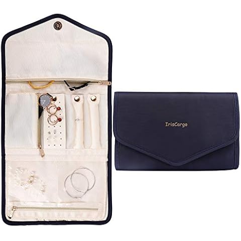 Travel Jewellery Organiser, Foldable Jewelry Storage Roll for Rings, Necklaces, Bracelets, Earrings, Large Capacity without Crease, Portable Storage Bag Holder Organizer for Travel/Daily Use Cover
