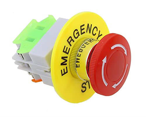Bouton poussoir d'arrêt d'urgence pour sécuriser vos machines industrielles 1NO 1NC 10A
