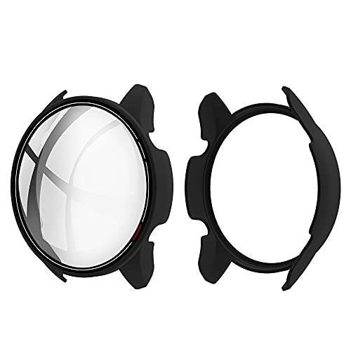 MI-KOU Étui compatible avec la coque PC Xiaomi watch avec protection en verre trempé, protection complète ultra fine pour la coque de protection Xiaomi watch -noir