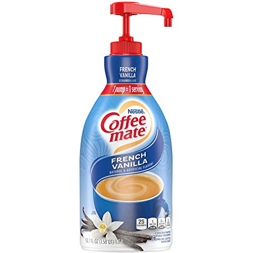 Coffee-mate 31803 Liquid Coffee Creamer, French Vanilla, 1500mL Pump Bottle