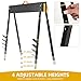 DWVO Folding Workhorses 2 Pack, 27-33 in Height Adjustable Heavy Duty Legs, Sawhorses Pair with 2x4 Bracket, Portable Professional Saw Horse, 2,200 lbs Capacity Pro Bench for Woodworking, Carpenters