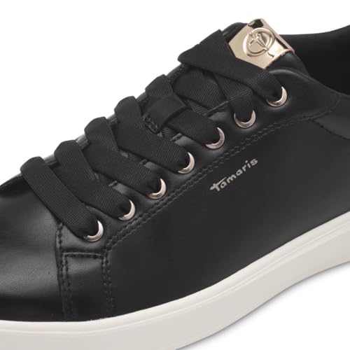 Tamaris Damen Sneaker Synthetik, schwarz, 37 EU – Ansicht 4