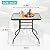 Dlewmsyic Outdoor Dining Table with Umbrella Hole, Patio Dining Table 32 inches Square Tempered Glass Metal Table Dining Bistro Table Furniture Set for Balcony, Backyard, Poolside, Sunroom, Black
