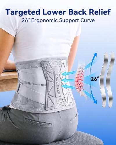 SOLOEVER Lower Back Support Brace (S-XXL, Gray) $12.99 + Free Shipping w/ Prime or on $35+ + 54% Off Code C3WWFJ67 Prime - image 4
