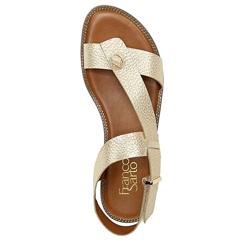 Image of Franco Sarto Womens Glenni Ankle Strap Flat Sandals