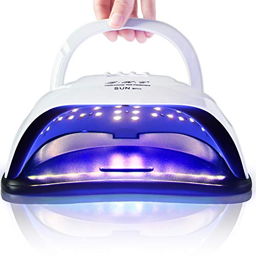 80W LED UV Nail Lamp Dryer for Gel Polish curing Light 42 Dual Light Source LED Smart Auto-sensing White