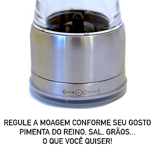 Kit 2 Moedores Pimenta do Reino e Sal