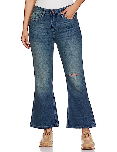 Pepe Jeans Women's Regular Fit High Rise Jeans