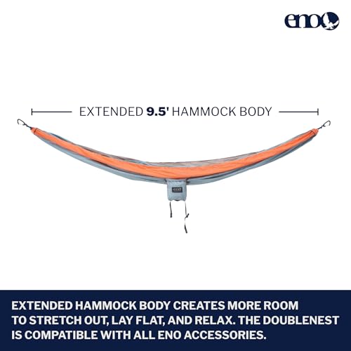 Image of ENO, Eagles Nest Outfitters DoubleNest Lightweight Camping Hammock, 1 to 2 Person, Special Edition Colors, ATC