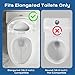 Elongated Bidet Toilet Seat – Non-Electric, Slow-Close Lid, Adjustable Water Pressure, Self-Cleaning Dual Nozzles for Frontal & Rear Wash – Hygienic Fresh Water Bidet Seat with Brass Inlet (Elongated)