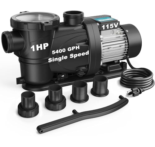 VIDAPOOL In/Above Ground Pool Pump Self Primming High Flow,M...