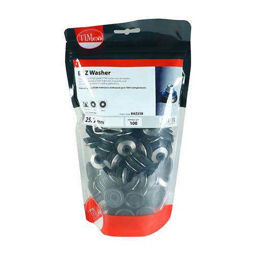 Timco - BAZ Washers - Stainless Steel (Size 25mm - 100 Pieces)