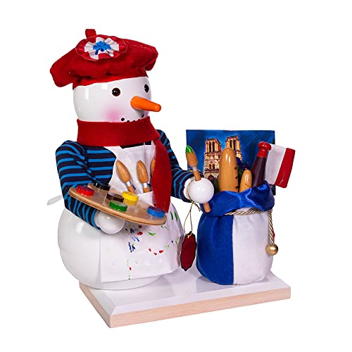 Kurt S. Adler 11.2-Inch Steinbach French Snowman Nutcracker, Multi