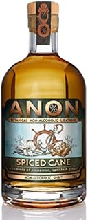 ANON Spiced Cane, Non-Alcoholic Spirit, Rum Alternative, Perfect for Cocktails, 70cl