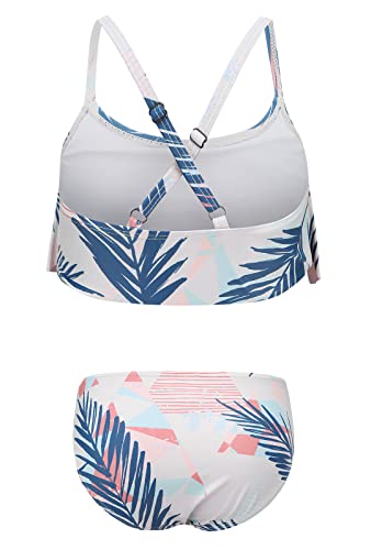 Image of Girls Two Piece Swimsuits Rainbow Bikini Sets Adjustable Strap Bathing Suits