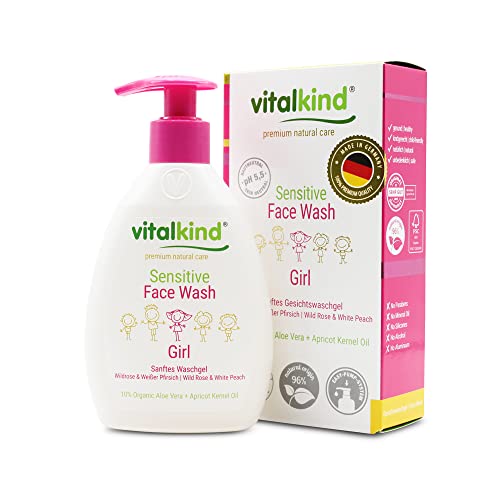 vitalkind Sensitive Face Wash GIRL – premium natural care for Kids. Premium Naturkosmetik für Mädchen von vitalkind. Sensitives Gesichtswaschgel für sanfte Reinigung sensibler Gesichtshaut.